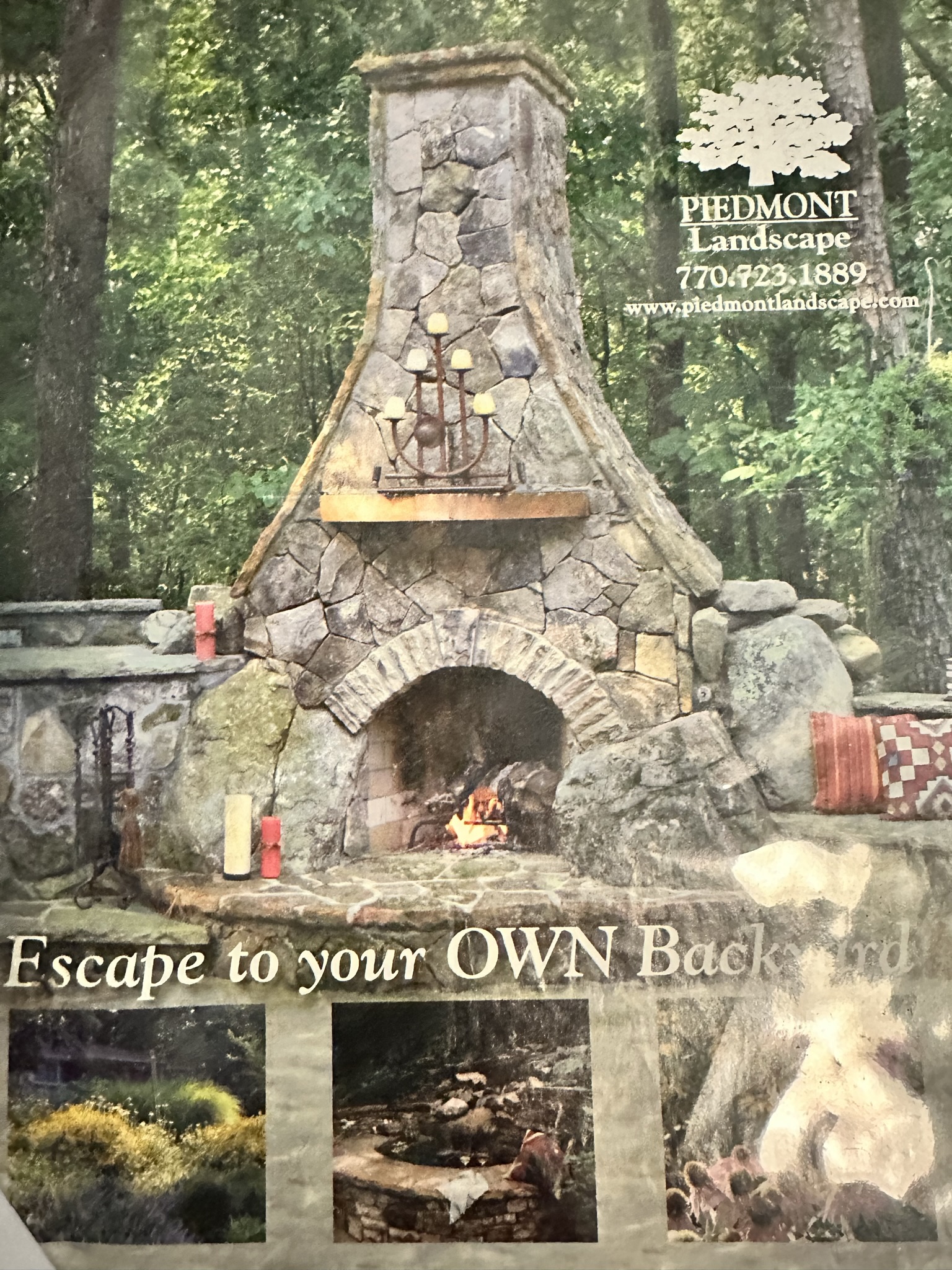 Riverstone Outdoor Fireplace & Patio